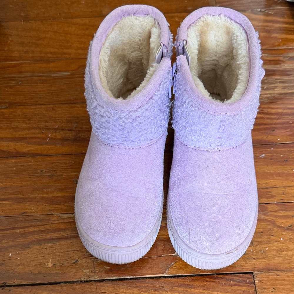 Cat & Jack Lilac Plush-Lined Ankle Boots for Kids